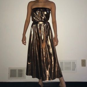 Urban Outfitters Gold Metalic Jumpsuit